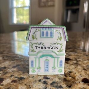 Rare Vintage Lenox Spice Village Jar 1989 Cottage Collection - Tarragon
